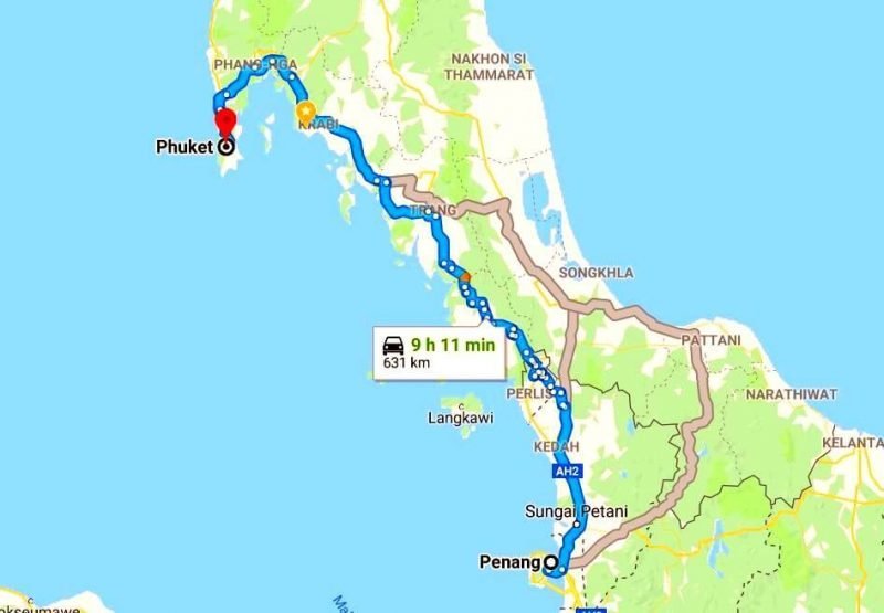 How to get from Penang to Phuket ways and fares